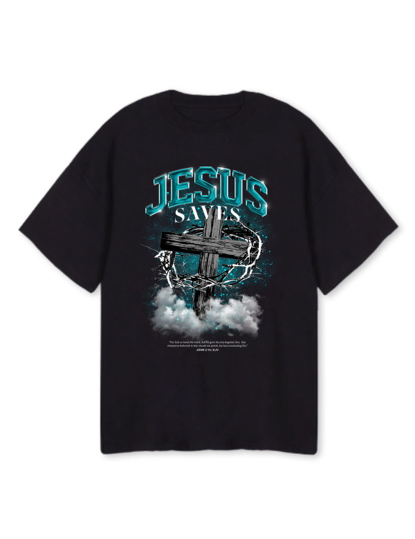 Jesus Saves Unisex Oversized T-shirt 