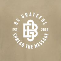 BG Logo Spread The Message Box T-shirt 'Soft Dune'