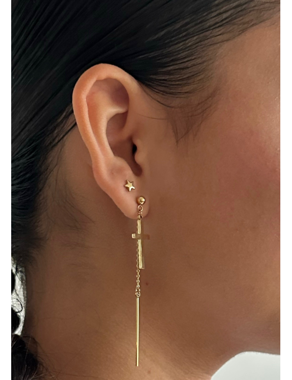  Cross earstud