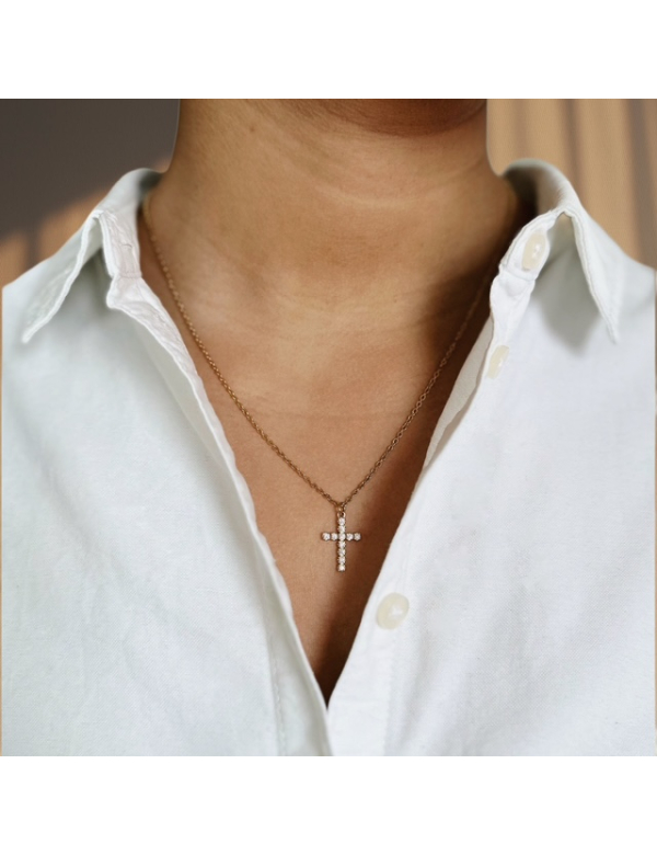Cross Necklace Zirconia